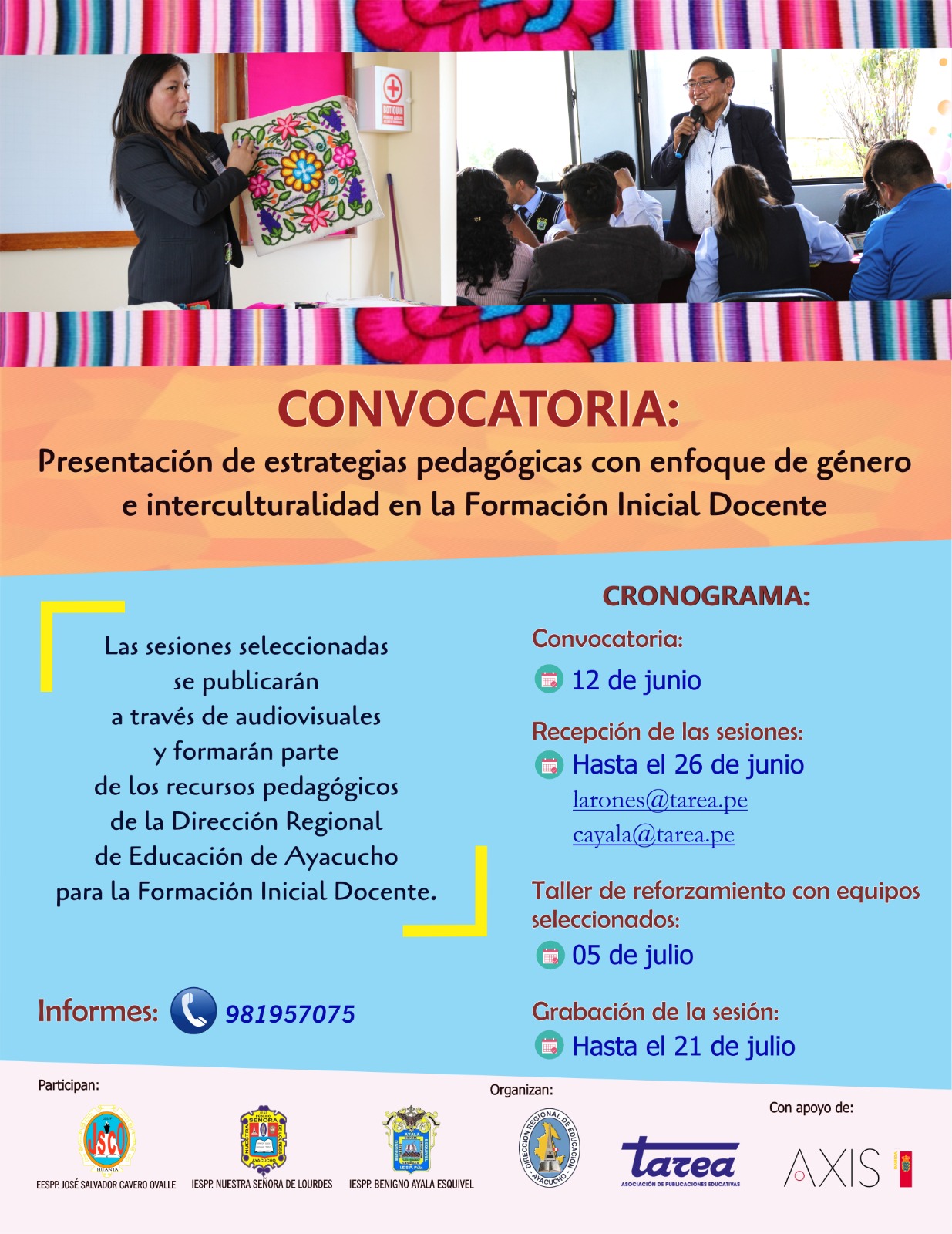 CONVOCATORIA PRESENTACIÓN DE ESTRATEGIAS PEDAGÓGICAS